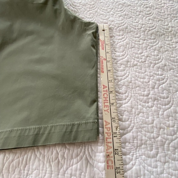 Intro. Bermuda Shorts Olive Green Mid Rise Comfort Waist Size 10 - Picture 12 of 12